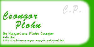 csongor plohn business card